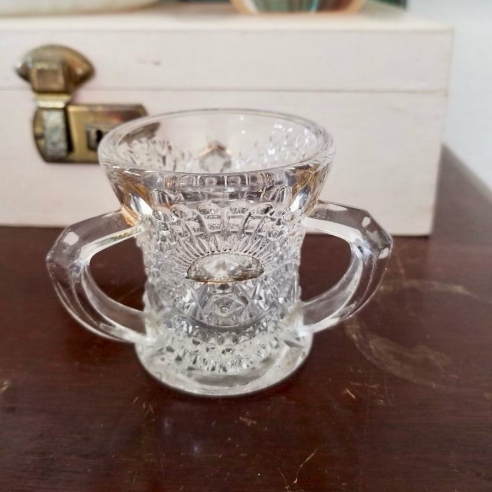 EAPG TOOTHPICK HOLDER RISING SUN US GLASS 1908